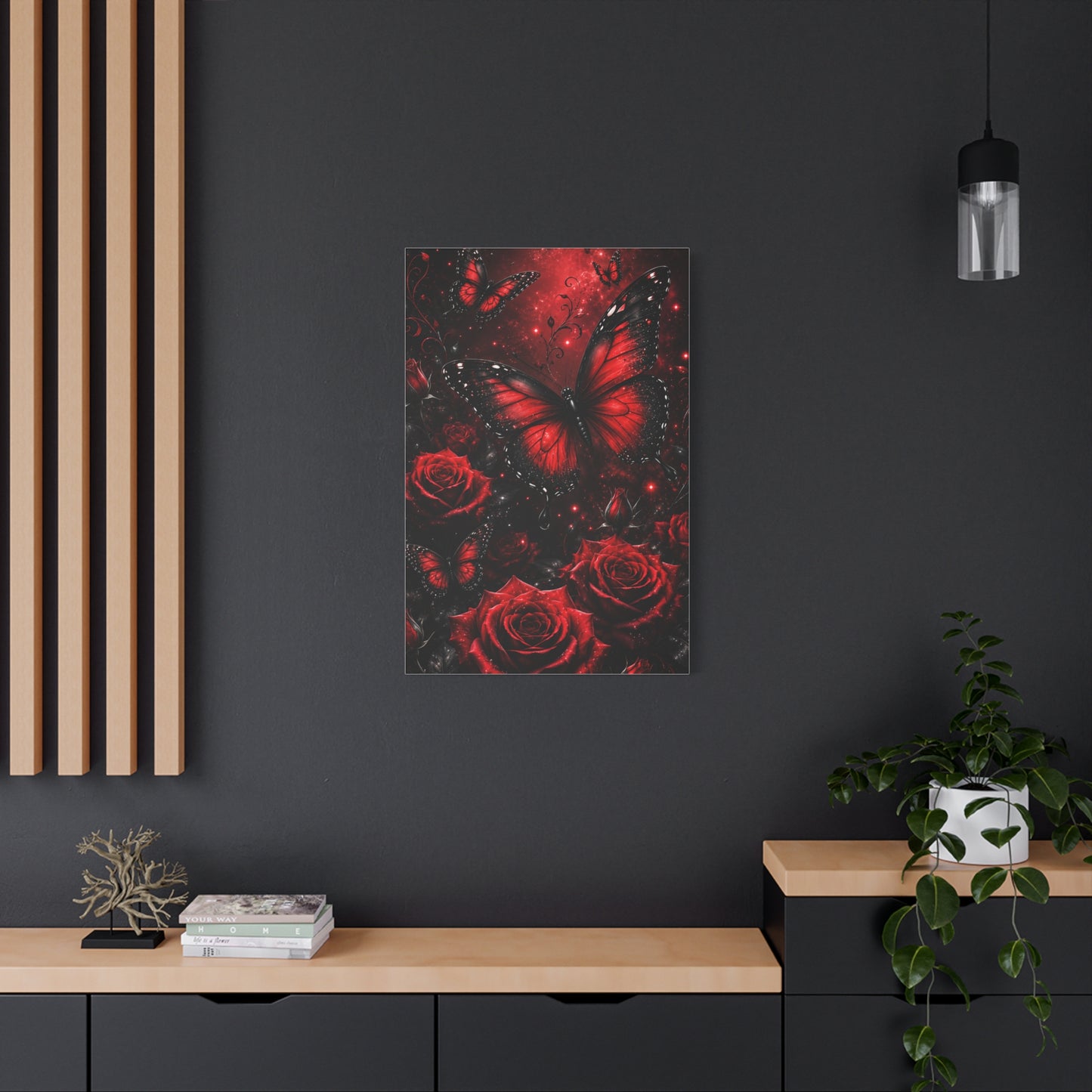 Crimson Metamorphosis™ Matte Stretched Canvas Wall Art (1.25")