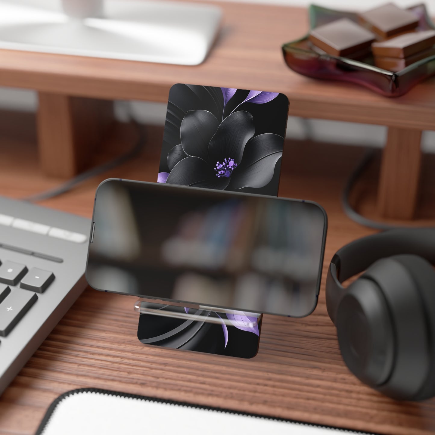 Midnight Lavender™ Mobile Display Stand | Glossy Smartphone Desk Stand