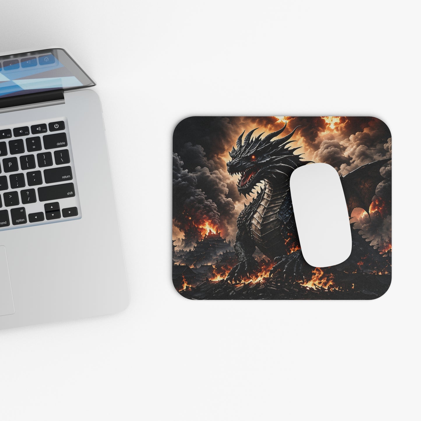 Ashen Dominion™ Rectangle Mouse Pad | Dragon Gaming & Desk Mouse Pad