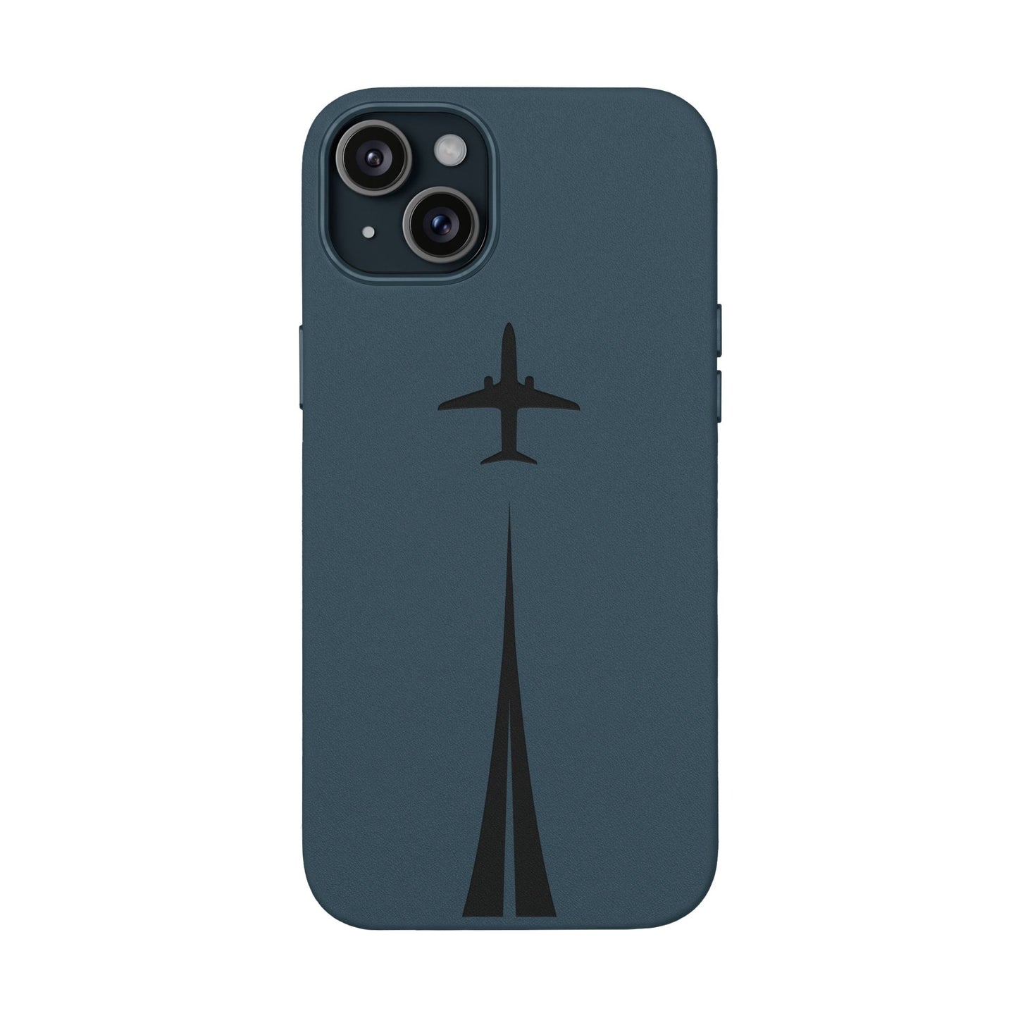 Étui en cuir PU gravé Take Off™ pour iPhone