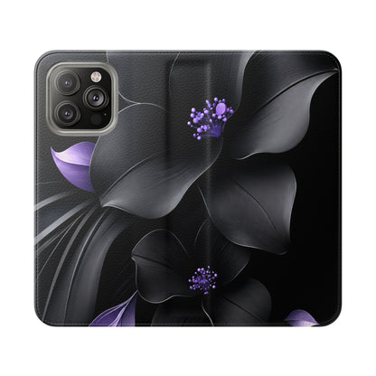 Midnight Lavender™ Flip Case for iPhone | Premium Vegan Leather Wallet Case