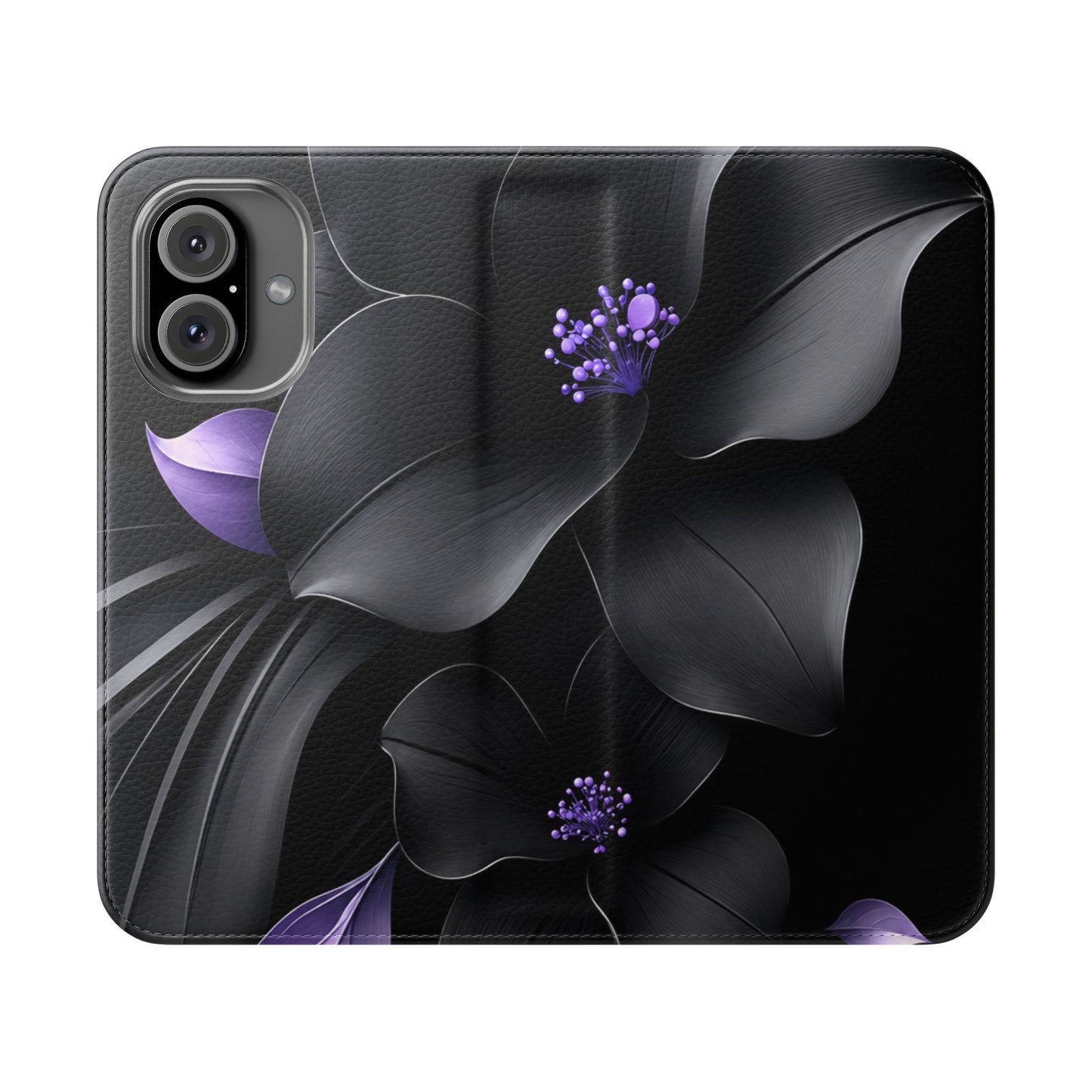 Midnight Lavender™ Flip Case for iPhone | Premium Vegan Leather Wallet Case