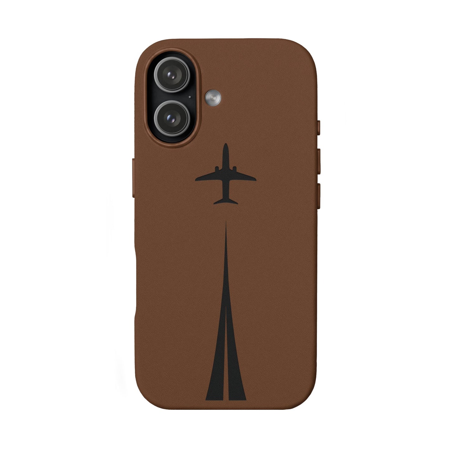 Étui en cuir PU gravé Take Off™ pour iPhone