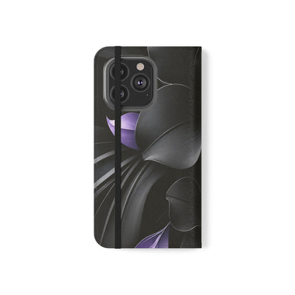 Midnight Lavender™ Flip Case for iPhone | Premium Vegan Leather Wallet Case