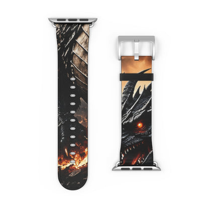 Ashen Dominion™ Apple Watch Band | Dragon Faux Leather Watch Strap