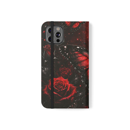 Étui portefeuille à rabat Crimson Metamorphosis™ pour iPhone