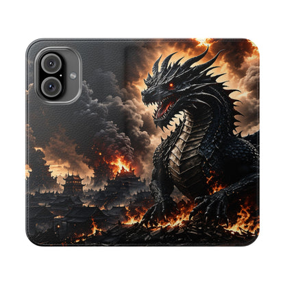 Ashen Dominion™ Flip Case for iPhone | Premium Vegan Leather Wallet Case