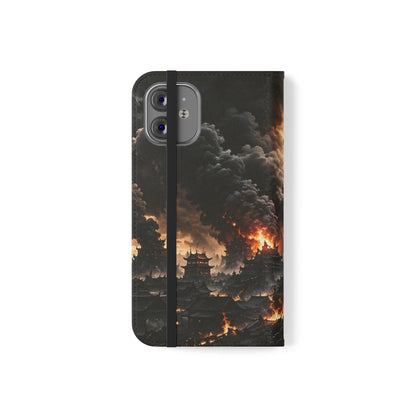 Ashen Dominion™ Flip Case for iPhone | Premium Vegan Leather Wallet Case