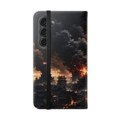 Ashen Dominion™ Flip Case for Samsung Galaxy | Premium Vegan Leather Wallet Case