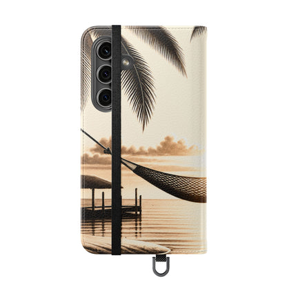 Island Serenity™ Faux Leather Flip Wallet Case for Samsung Galaxy