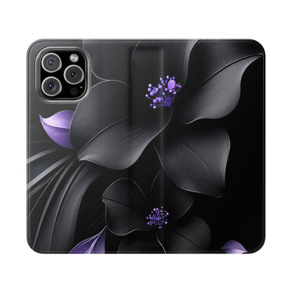 Midnight Lavender™ Flip Case for iPhone | Premium Vegan Leather Wallet Case