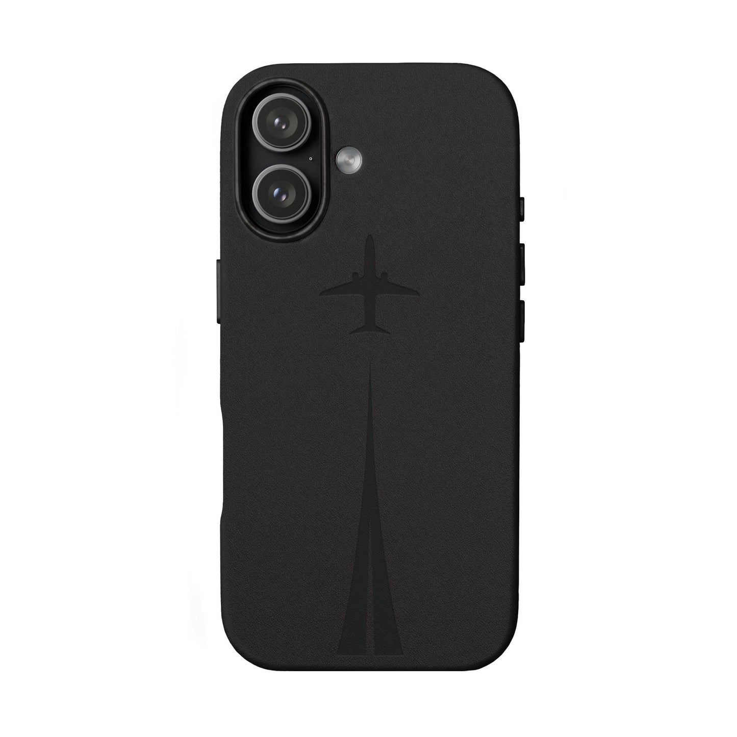 Étui en cuir PU gravé Take Off™ pour iPhone