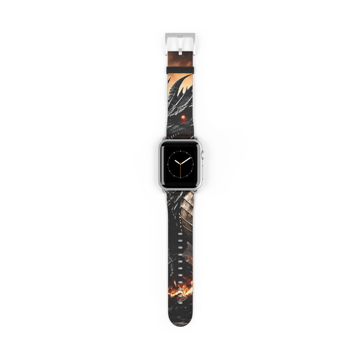 Ashen Dominion™ Apple Watch Band | Dragon Faux Leather Watch Strap