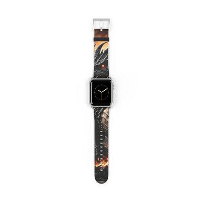 Ashen Dominion™ Apple Watch Band | Dragon Faux Leather Watch Strap