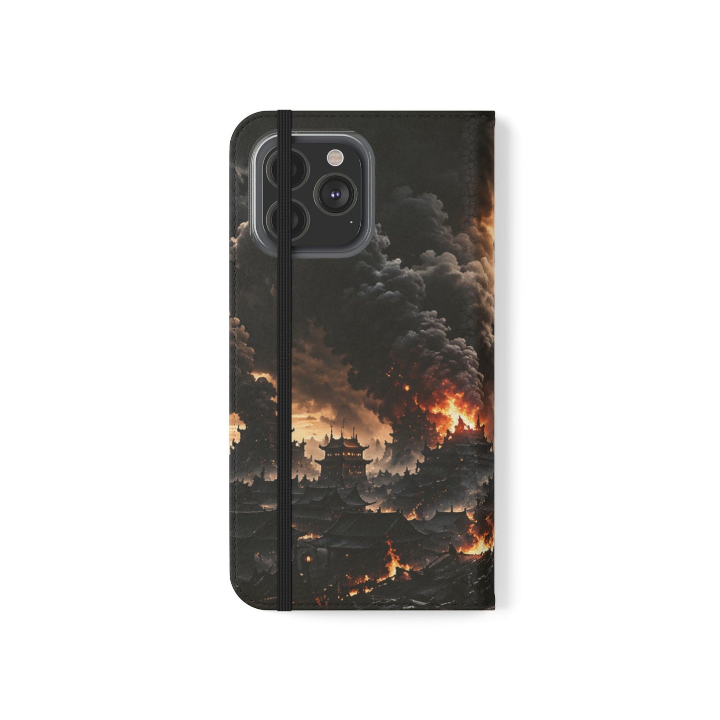 Ashen Dominion™ Flip Case for iPhone | Premium Vegan Leather Wallet Case