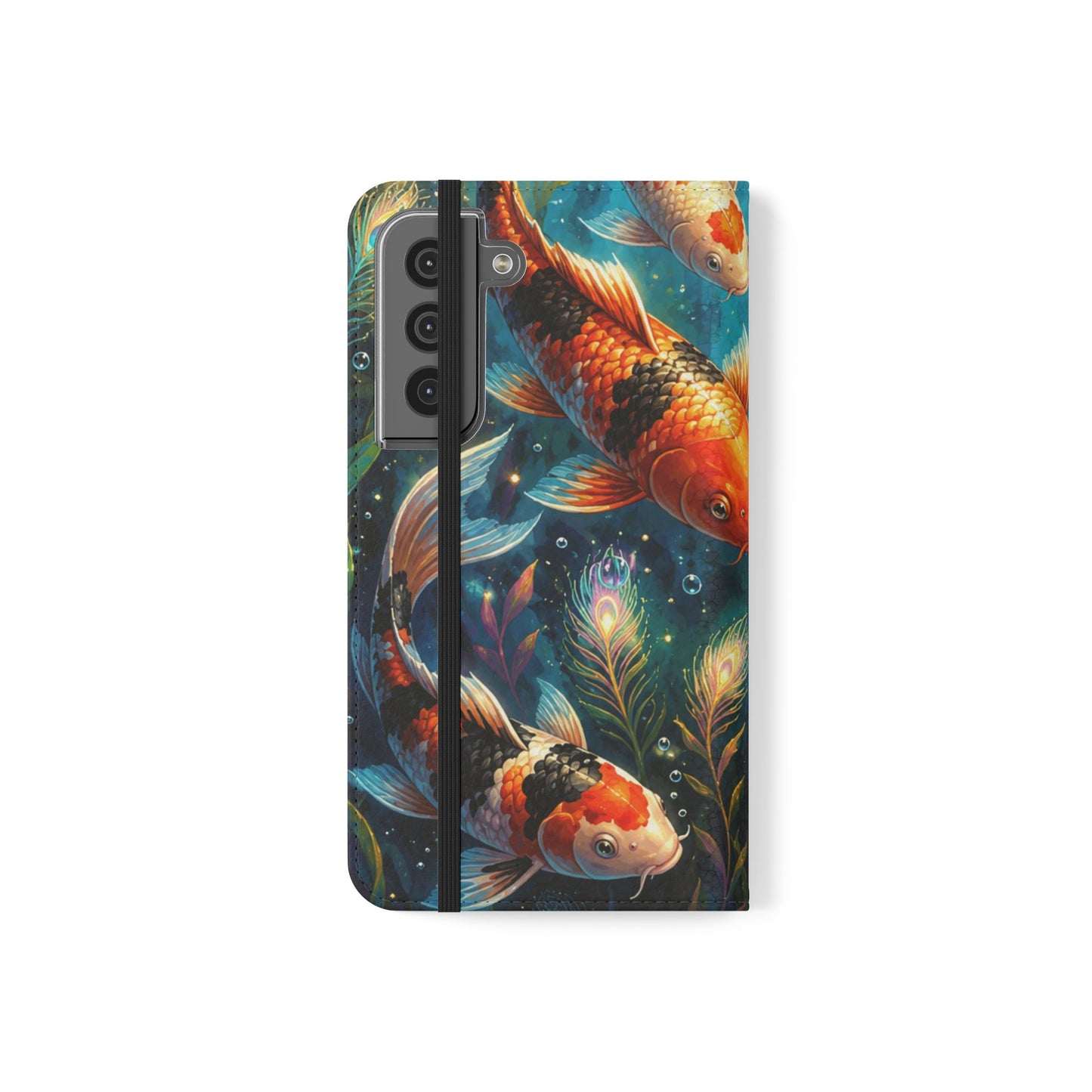 Koi Serenity™ Premium Leather Flip Wallet Case for Samsung Galaxy