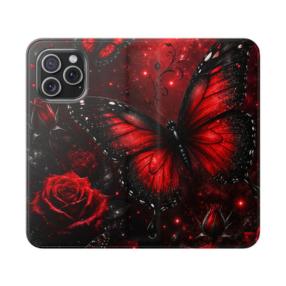 Étui portefeuille à rabat Crimson Metamorphosis™ pour iPhone