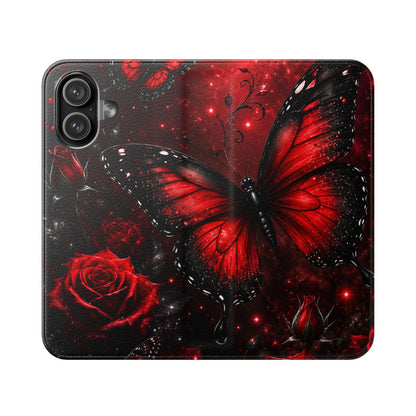 Étui portefeuille à rabat Crimson Metamorphosis™ pour iPhone