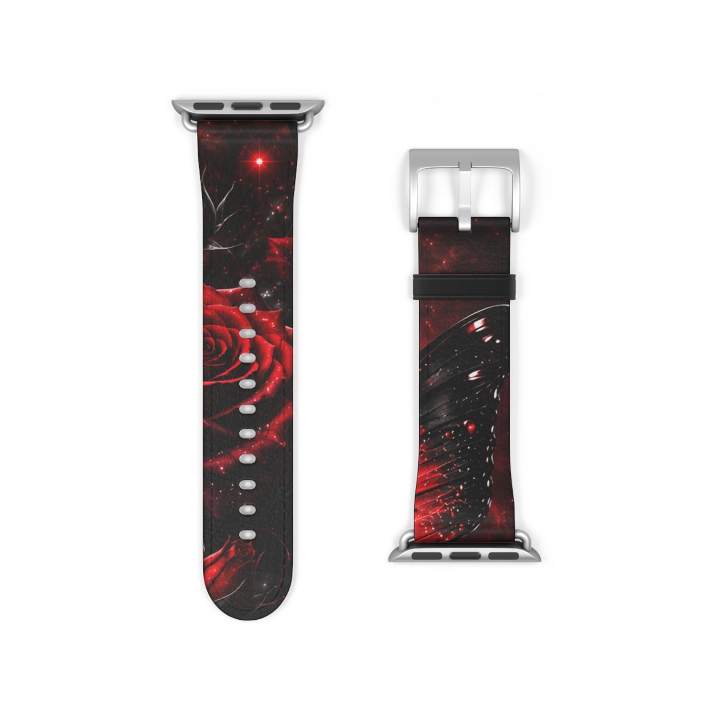 Crimson Metamorphosis™ Apple Watch Band | Premium Faux Leather Strap