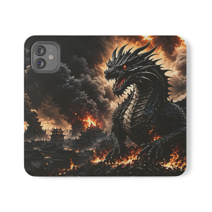 Ashen Dominion™ Flip Case for iPhone | Premium Vegan Leather Wallet Case
