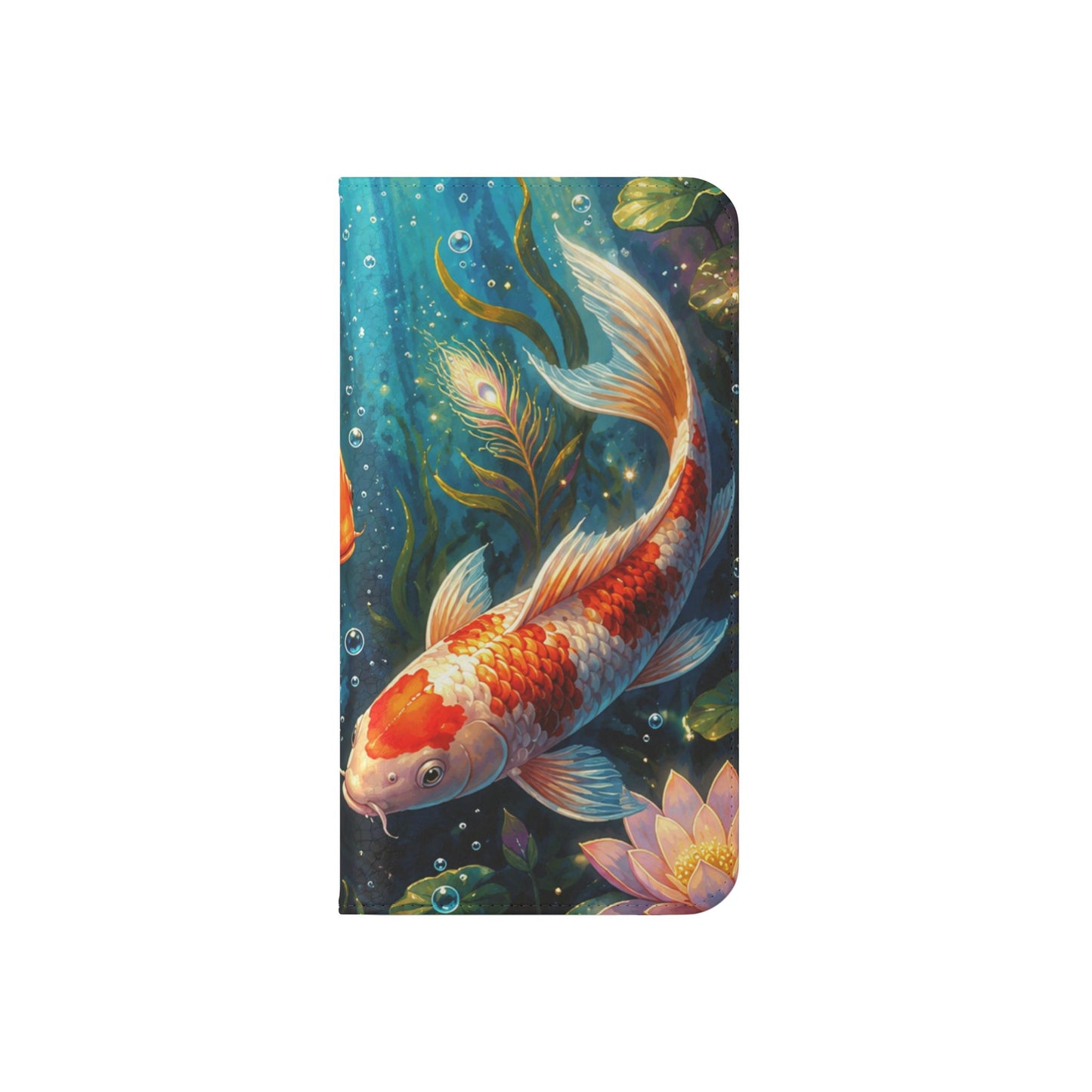 Koi Serenity™ Premium Leather Flip Wallet Case for iPhone