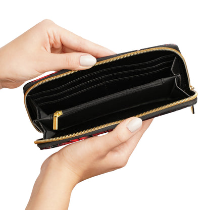 Crimson Metamorphosis™ Zipper Wallet | Faux Leather Wallet with RFID-Style Organization