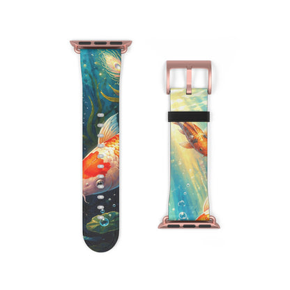 Koi Serenity™ Premium Faux Leather Apple Watch Band
