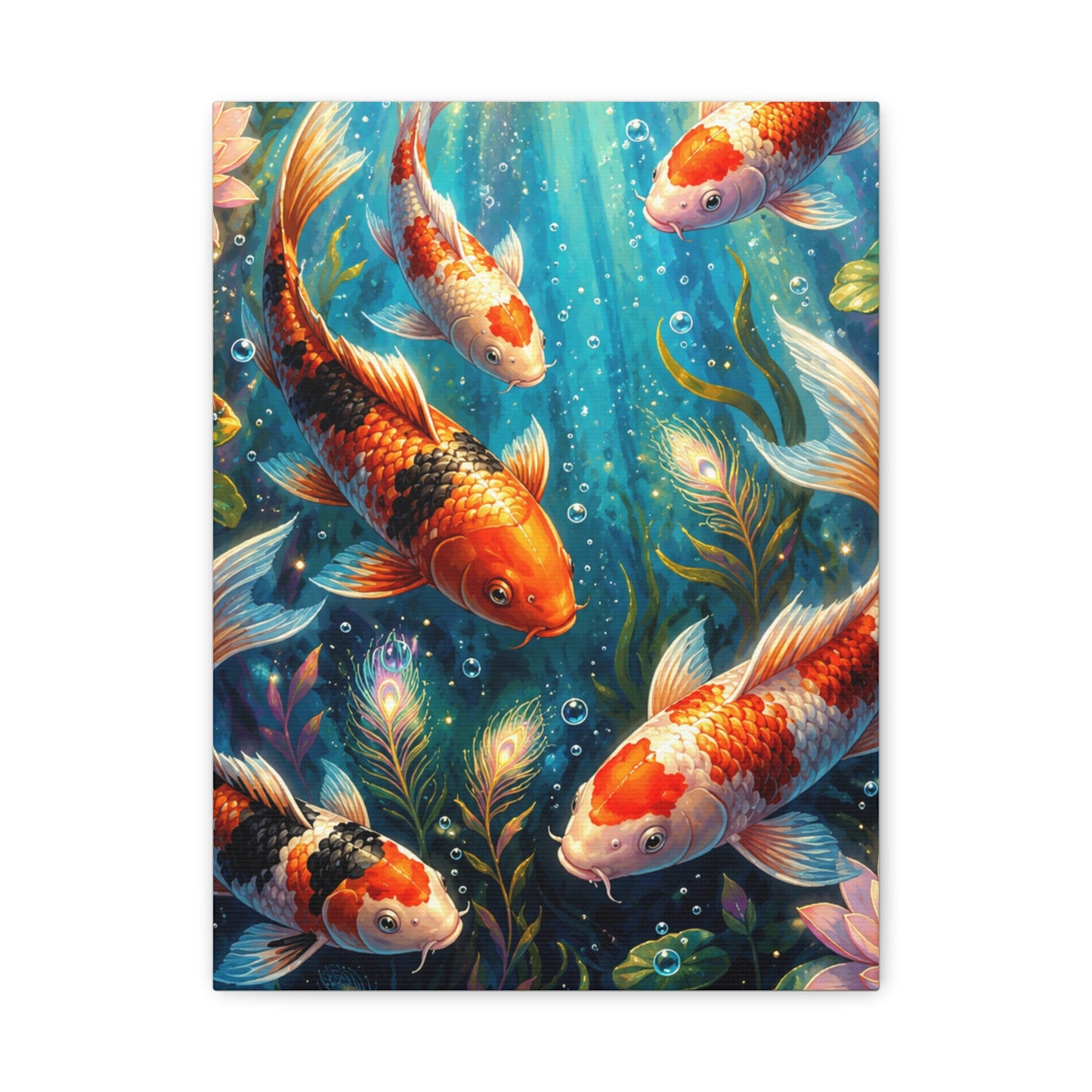 Koi Serenity™ Matte Stretched Canvas Wall Art (1.25")