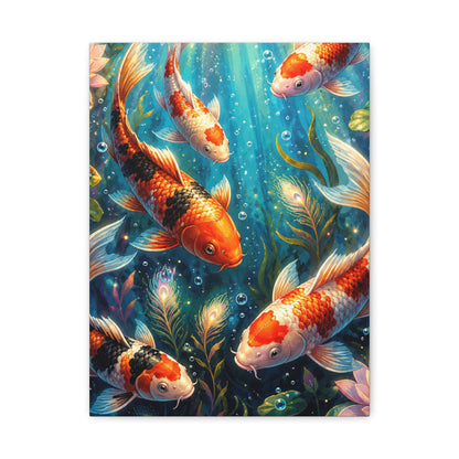 Koi Serenity™ Matte Stretched Canvas Wall Art (1.25")