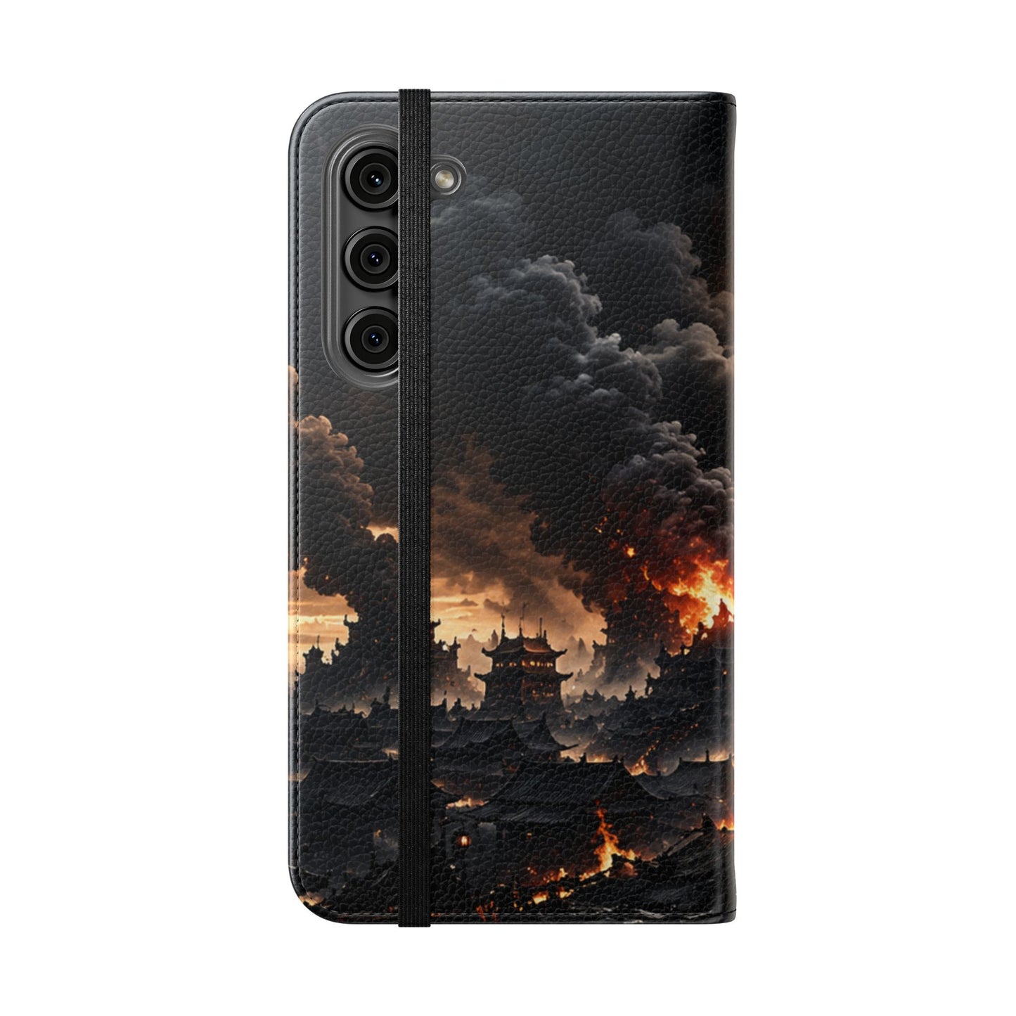 Ashen Dominion™ Flip Case for Samsung Galaxy | Premium Vegan Leather Wallet Case
