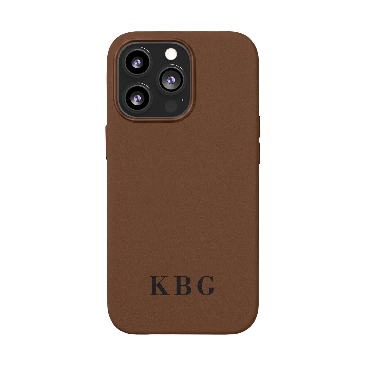 Étui de téléphone en cuir PU gravé sur mesure | Monogramme personnalisé