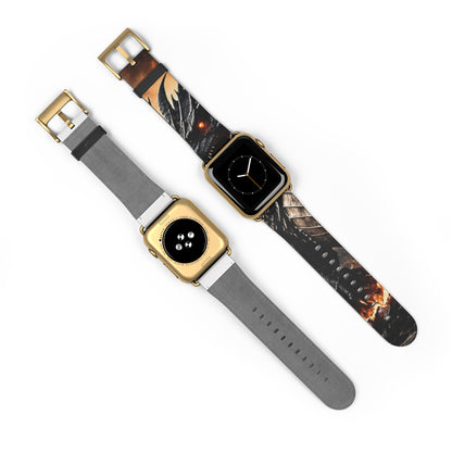 Ashen Dominion™ Apple Watch Band | Dragon Faux Leather Watch Strap