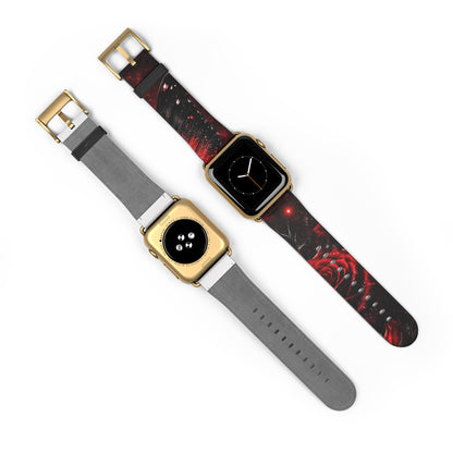 Crimson Metamorphosis™ Apple Watch Band | Premium Faux Leather Strap