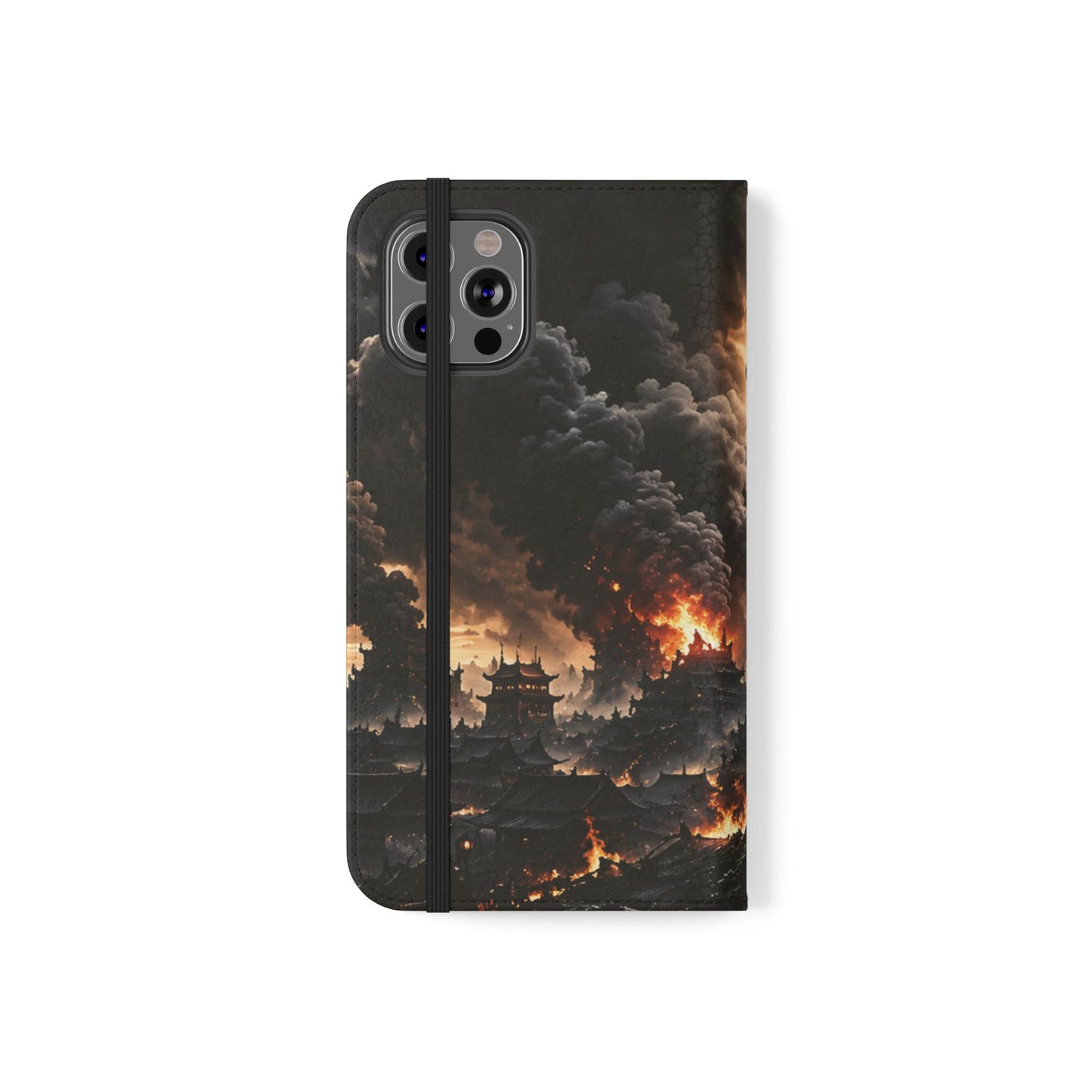 Ashen Dominion™ Flip Case for iPhone | Premium Vegan Leather Wallet Case