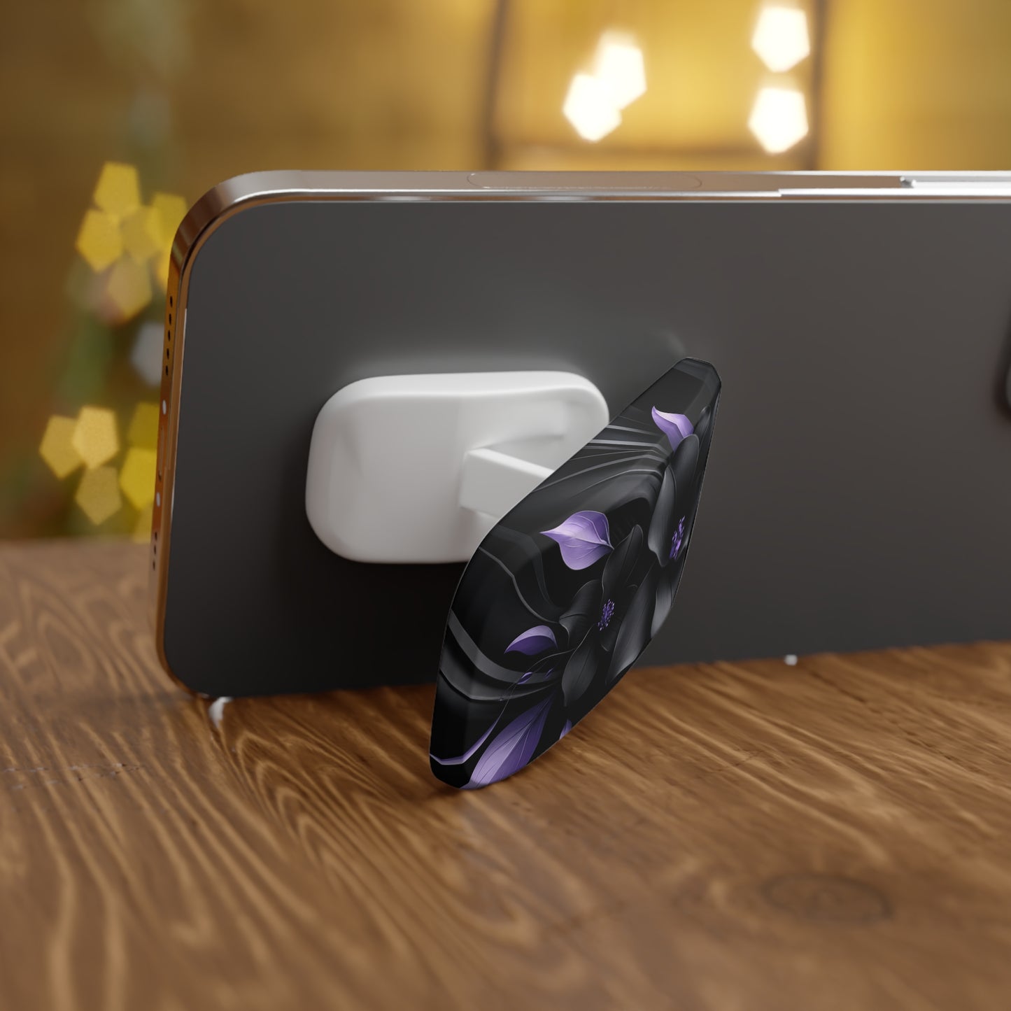 Midnight Lavender™ Phone Click-On Grip | Reusable Phone Grip & Kickstand