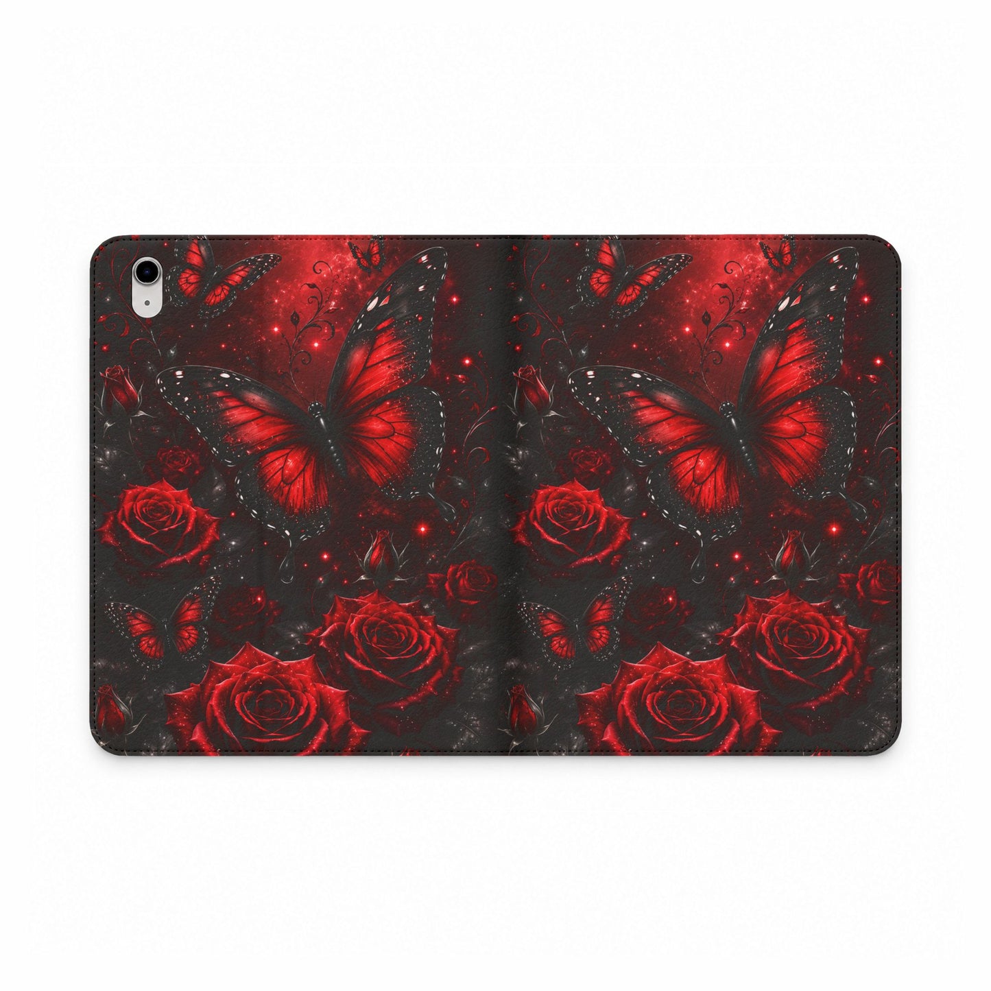 Crimson Metamorphosis™ Tablet Folio Case for iPad | Premium Vegan Leather Protective Cover