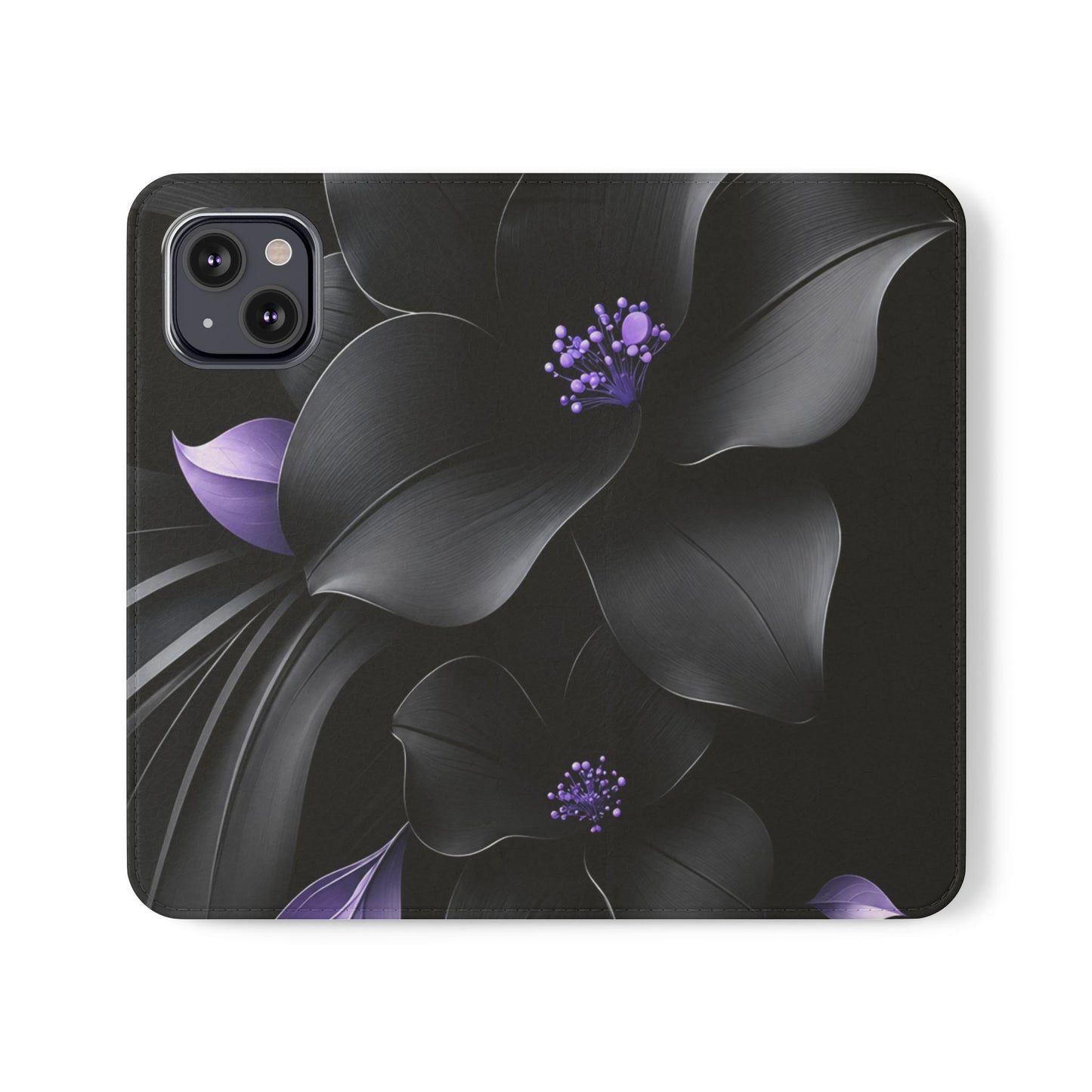 Midnight Lavender™ Flip Case for iPhone | Premium Vegan Leather Wallet Case