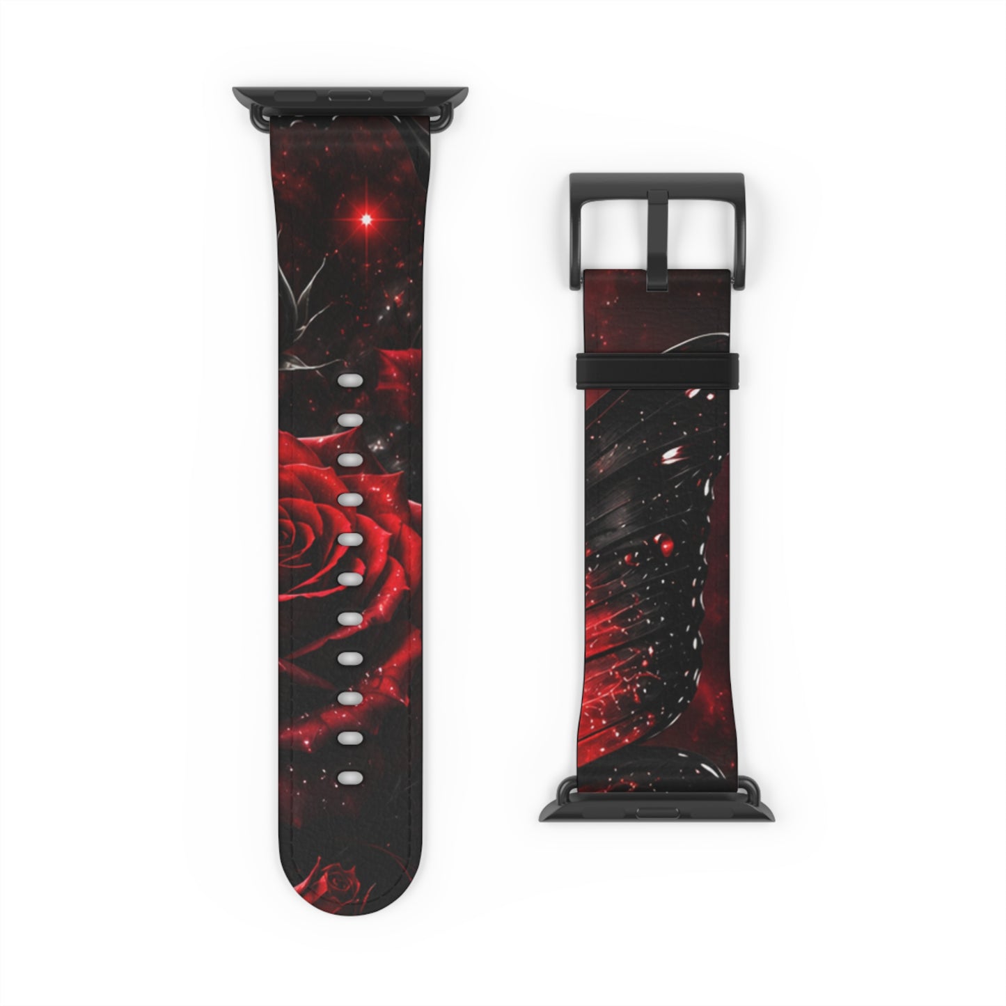 Crimson Metamorphosis™ Apple Watch Band | Premium Faux Leather Strap