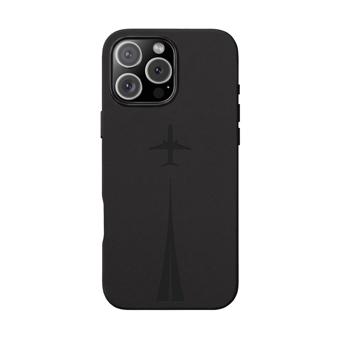 Étui en cuir PU gravé Take Off™ pour iPhone