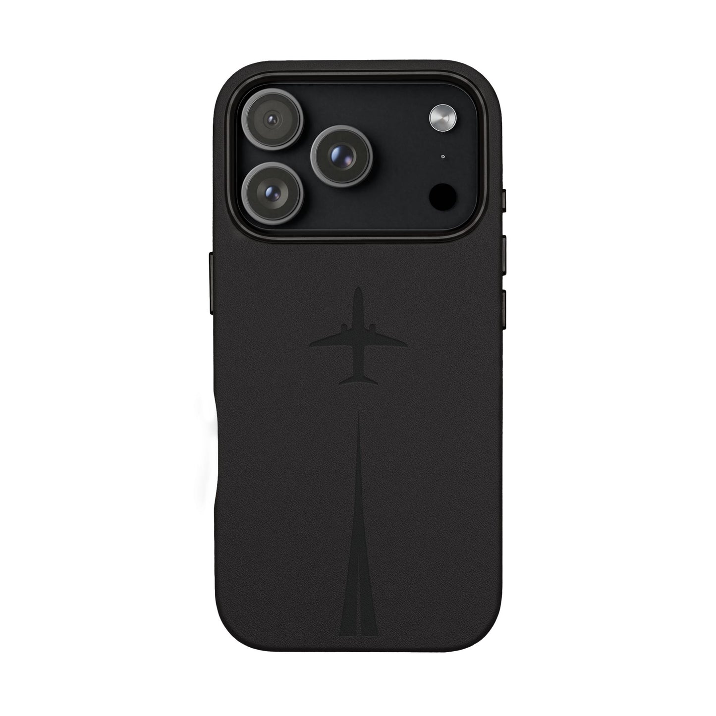 Étui en cuir PU gravé Take Off™ pour iPhone