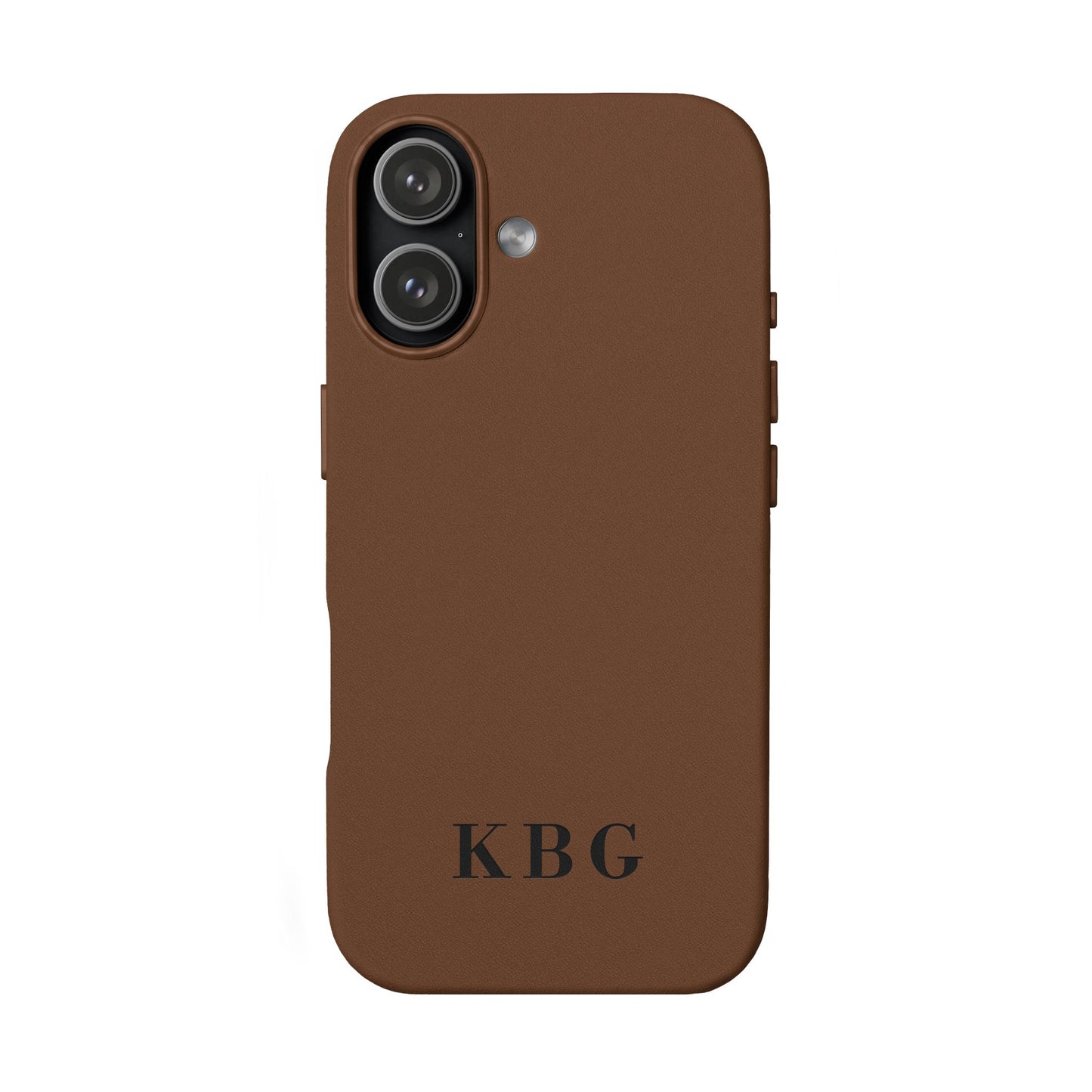 Étui de téléphone en cuir PU gravé sur mesure | Monogramme personnalisé