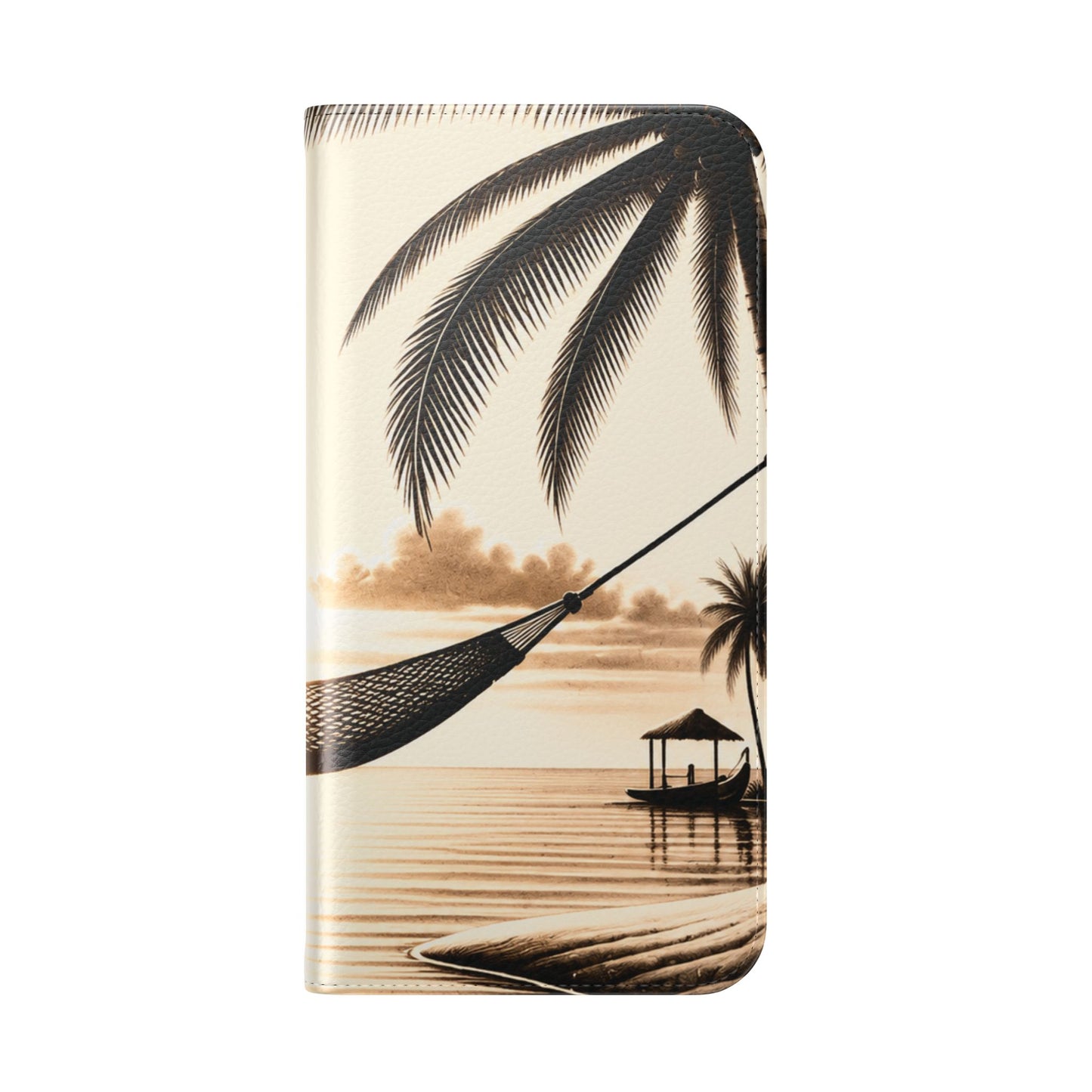 Island Serenity™ Faux Leather Flip Wallet Case for iPhone