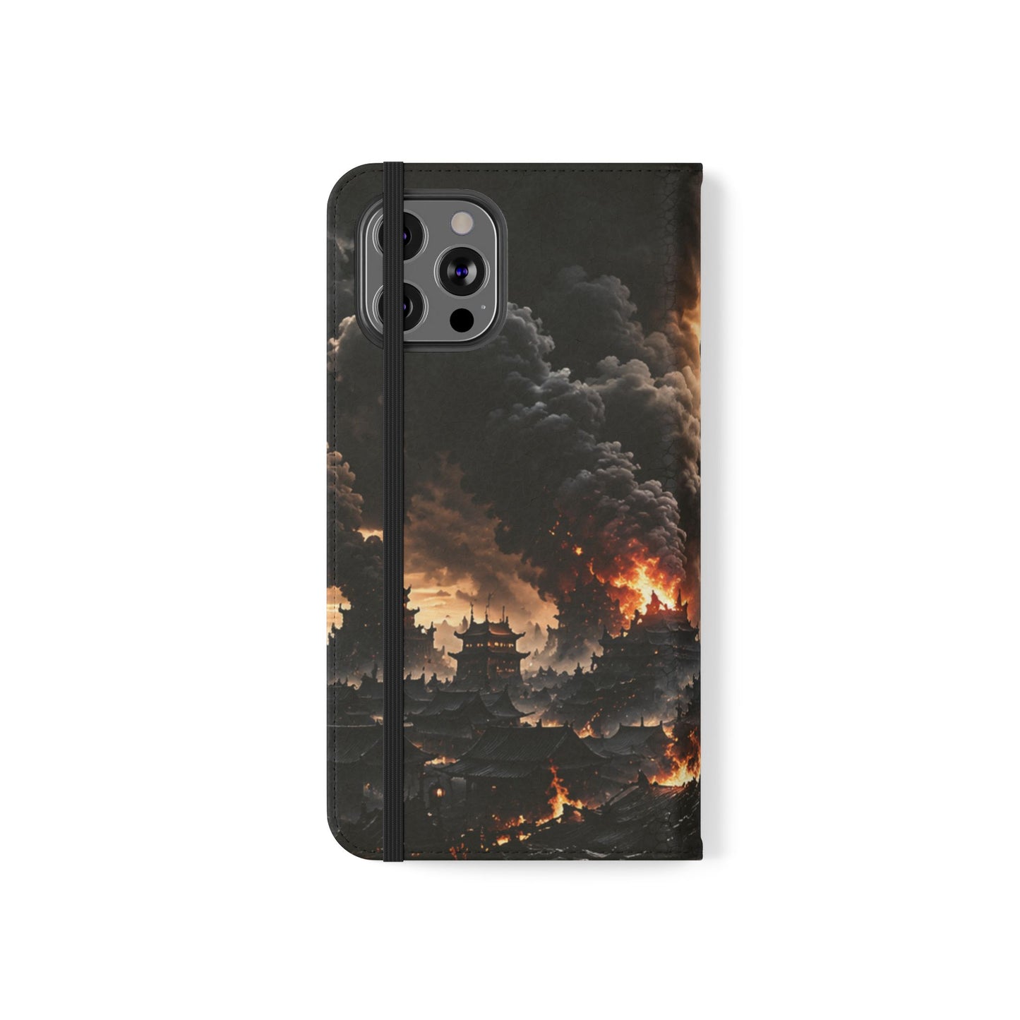 Ashen Dominion™ Flip Case for iPhone | Premium Vegan Leather Wallet Case