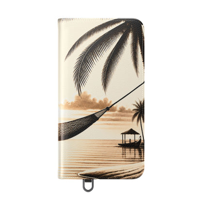 Island Serenity™ Faux Leather Flip Wallet Case for Samsung Galaxy