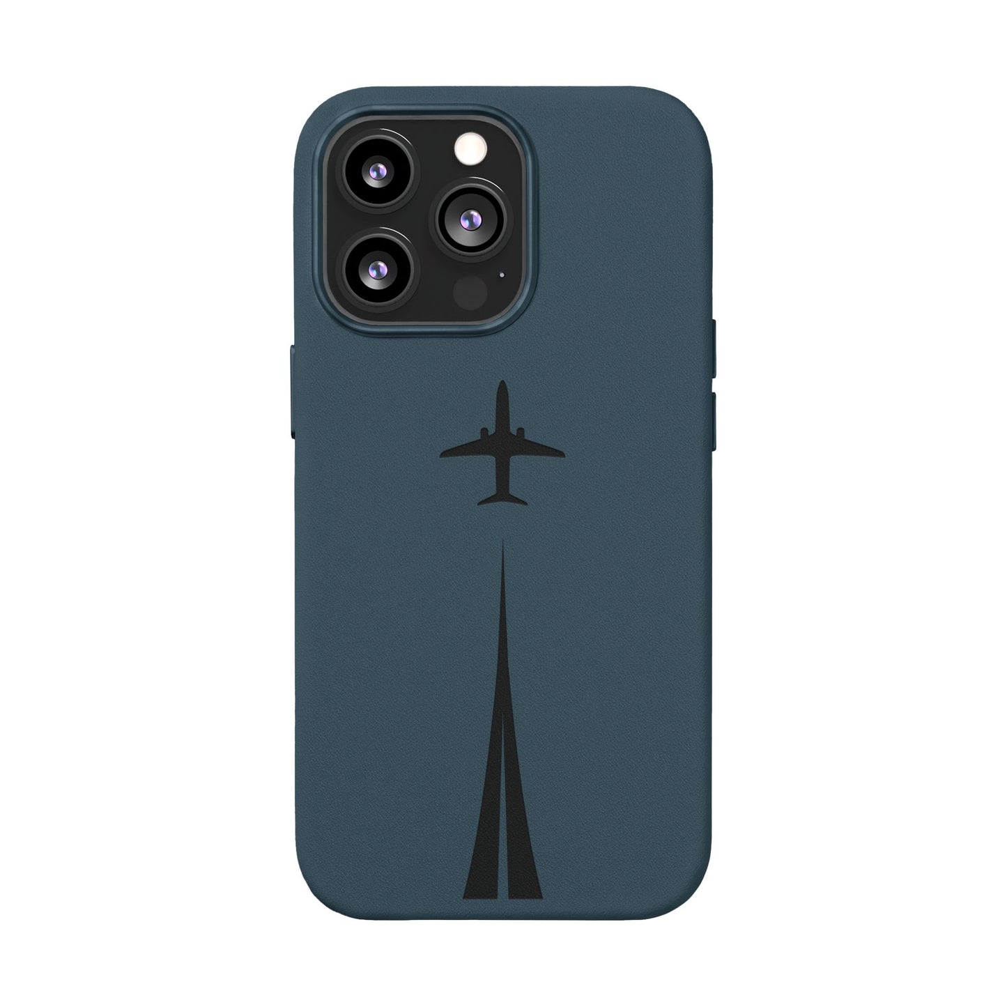 Étui en cuir PU gravé Take Off™ pour iPhone