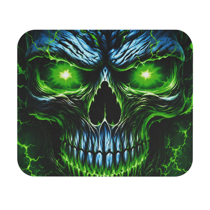 NecroVolt™ Rectangle Mouse Pad | Neon Skull Gaming & Desk Mouse Pad
