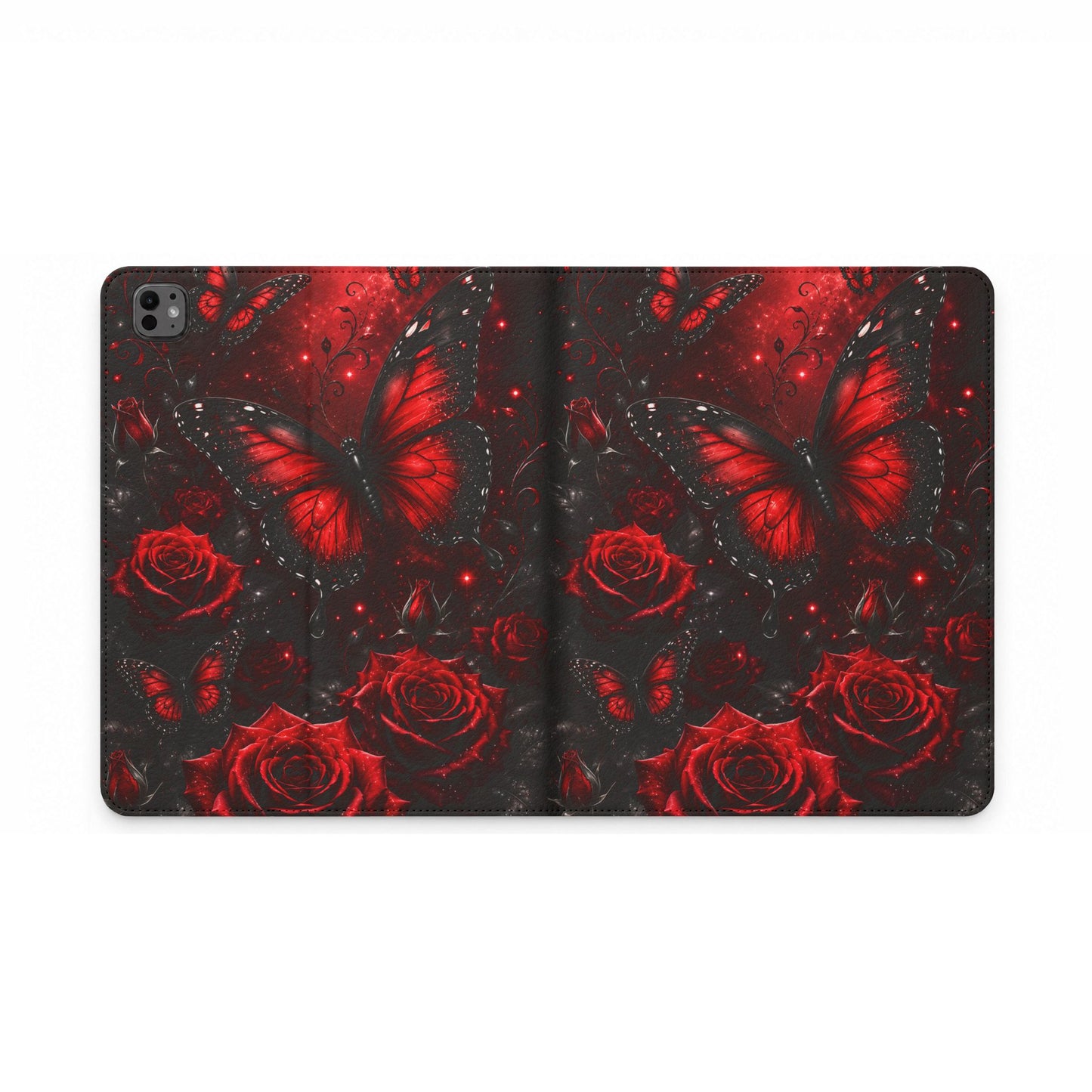 Crimson Metamorphosis™ Tablet Folio Case for iPad | Premium Vegan Leather Protective Cover