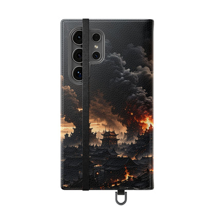 Ashen Dominion™ Flip Case for Samsung Galaxy | Premium Vegan Leather Wallet Case