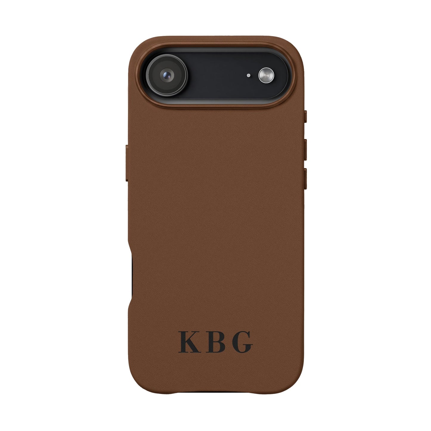 Étui de téléphone en cuir PU gravé sur mesure | Monogramme personnalisé