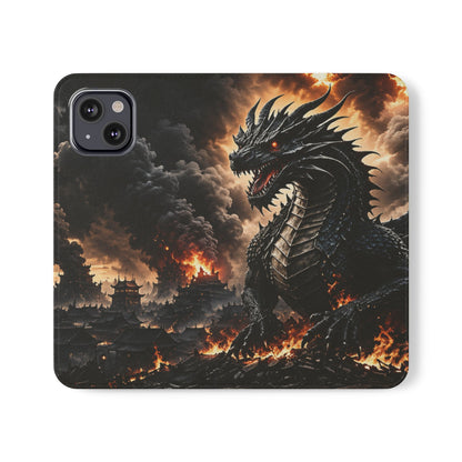 Ashen Dominion™ Flip Case for iPhone | Premium Vegan Leather Wallet Case